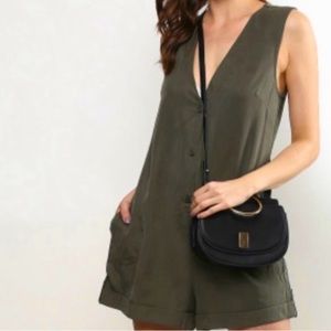 BCBGENERATION Olive Green Sleeveless Romper
